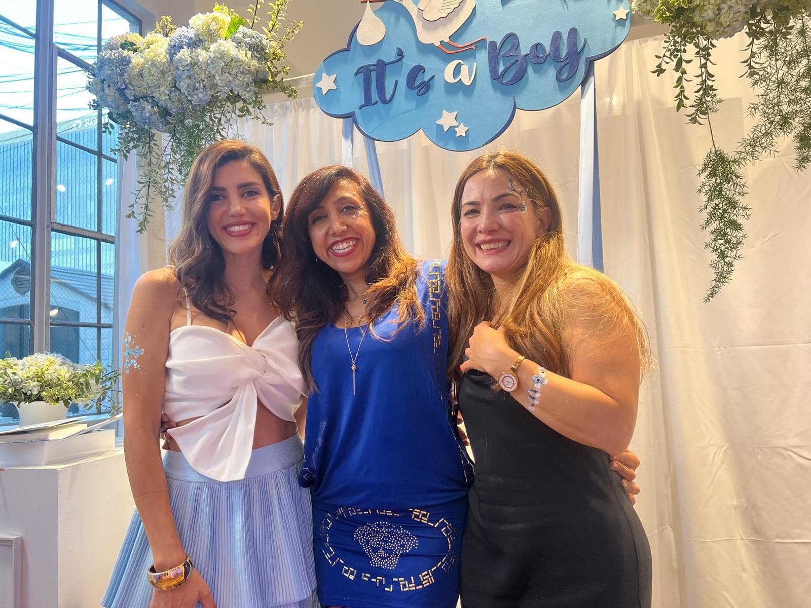 Face painting celebration at a baby shower event